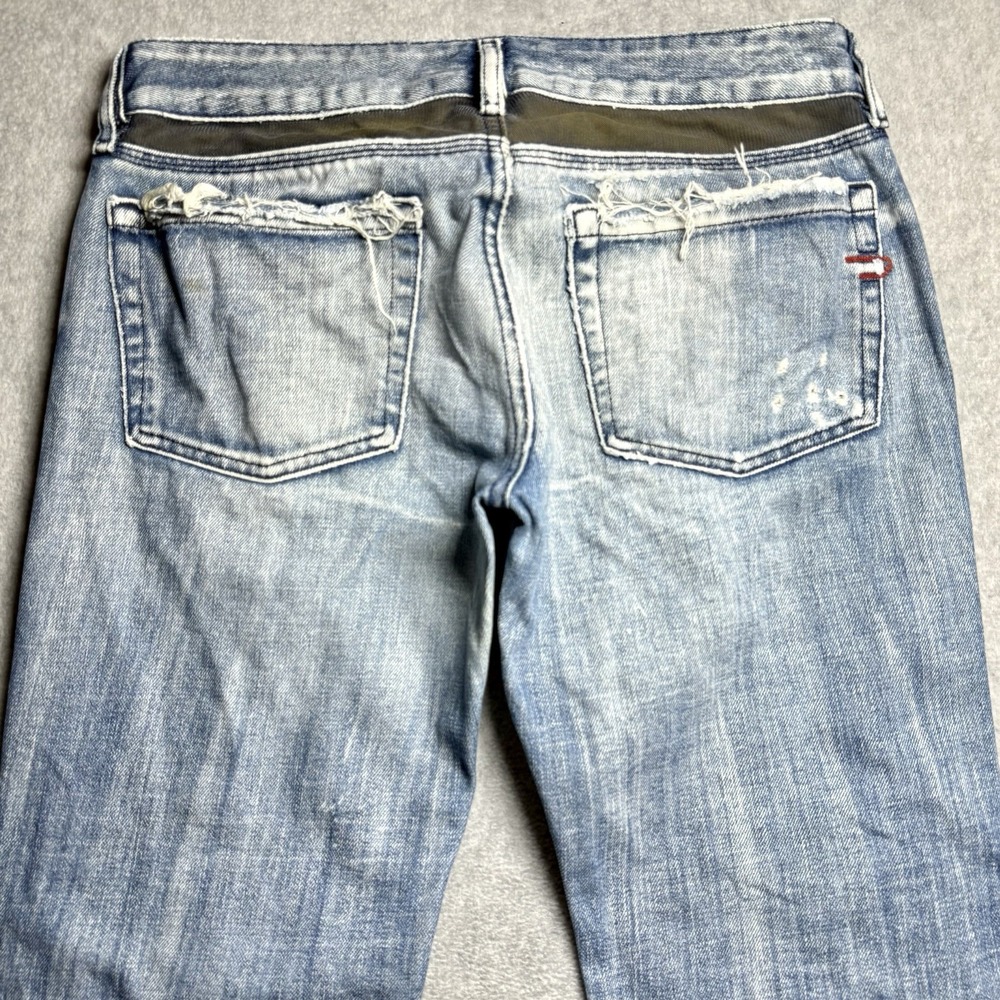 Diesel Jeans Men 31x34 Reslim Slim Straight Light Wash Whiskered Y2K Italy 00796 - Picture 5 of 15